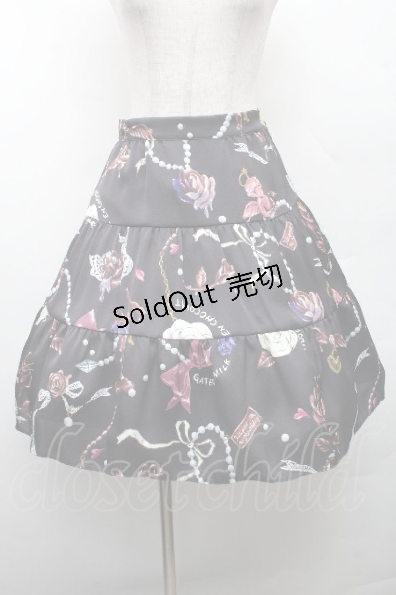 画像1: MILK / ショコラローズスカート  ブラックチョコ S-26-03-17-065-ML-SK-HR-ZS (1)