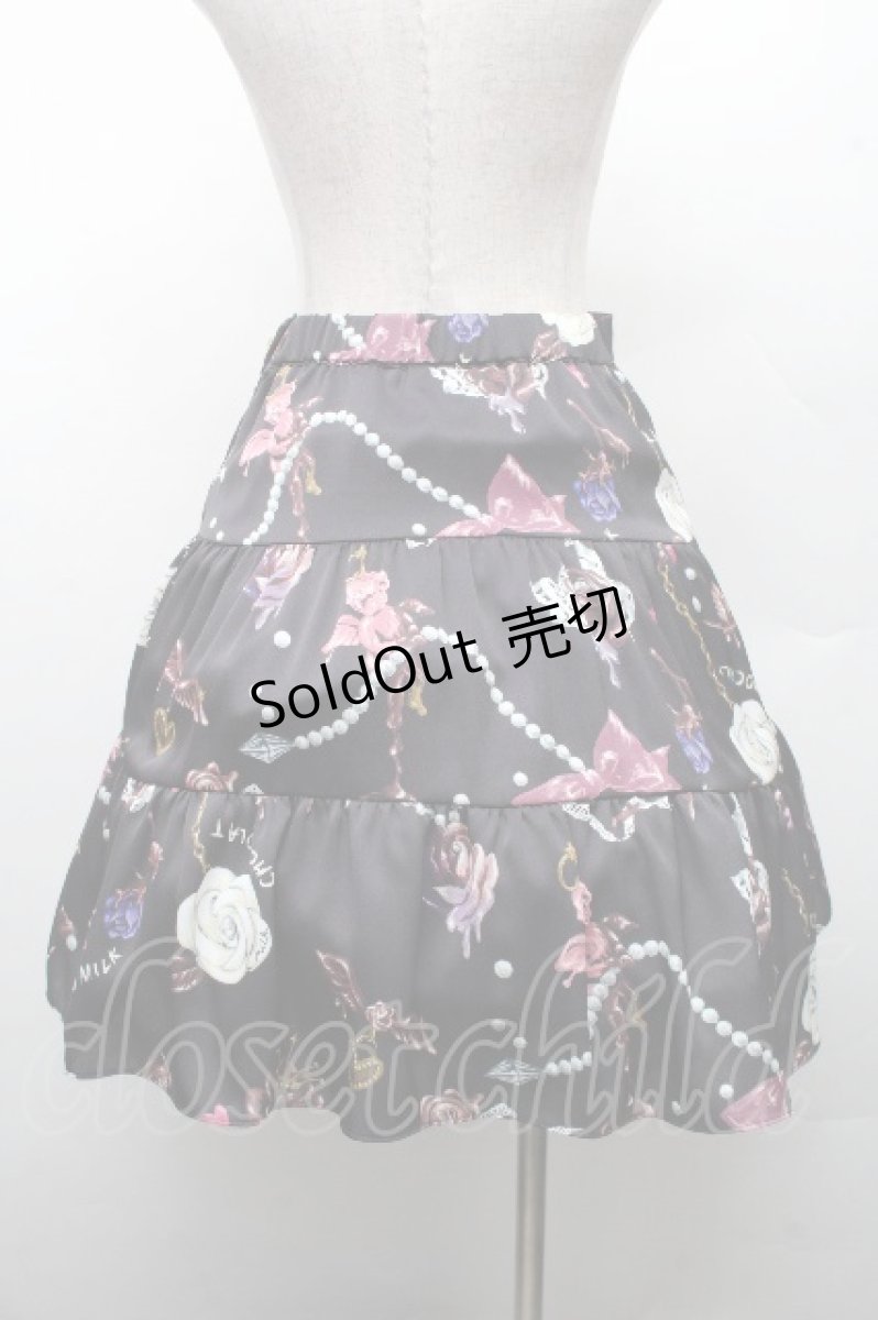 画像2: MILK / ショコラローズスカート  ブラックチョコ S-26-03-17-065-ML-SK-HR-ZS (2)