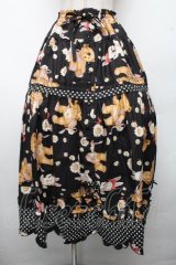 PINK HOUSE / ひな菊ロンドプリントスカート  黒 S-26-03-17-067-LO-SK-AS-ZS