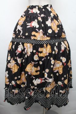 画像2: PINK HOUSE / ひな菊ロンドプリントスカート  黒 S-26-03-17-067-LO-SK-AS-ZS