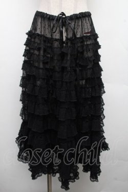 画像1: PINK HOUSE / ポルカドットチュールタブリエ  黒 S-26-03-17-068-LO-SK-SA-ZS