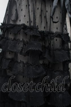 画像3: PINK HOUSE / ポルカドットチュールタブリエ  黒 S-26-03-17-068-LO-SK-SA-ZS