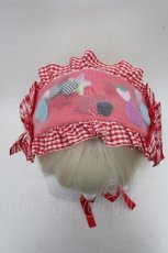 画像3: Nile Perch / チェック柄ヘッドドレス  赤 S-26-03-17-015-LO-ZA-HR-ZT651 (3)