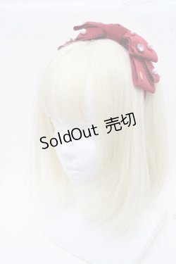 画像1: Angelic Pretty / Twinkleビジューリボンカチューシャ  ワイン S-26-03-17-017-AP-AC-SZ-ZS