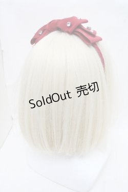 画像2: Angelic Pretty / Twinkleビジューリボンカチューシャ  ワイン S-26-03-17-017-AP-AC-SZ-ZS