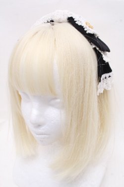 画像1: Angelic Pretty / シフォンレース羽根リボンカチューシャ  黒 S-26-03-17-020-AP-AC-SZ-ZS