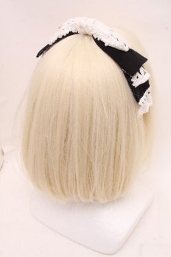 画像2: Angelic Pretty / シフォンレース羽根リボンカチューシャ  黒 S-26-03-17-020-AP-AC-SZ-ZS