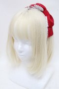 Chalmiere / グログランリボンカチューシャ  赤 S-26-03-17-021-0-AC-HR-ZS