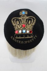 画像1: Angelic Pretty / Antique Crownベレー帽  黒 S-26-03-17-026-AP-AC-SZ-ZS (1)