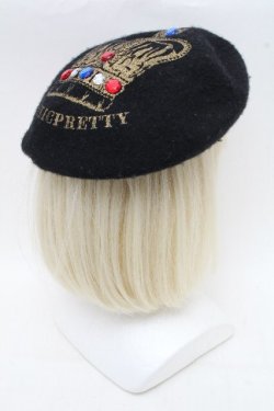 画像3: Angelic Pretty / Antique Crownベレー帽  黒 S-26-03-17-026-AP-AC-SZ-ZS