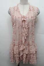 画像1: PINK HOUSE / ドットチュールレースベスト F ピンク S-26-03-17-033-LO-BL-SZ-ZS (1)