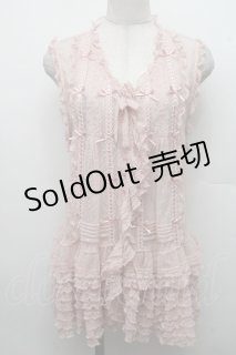 PINK HOUSE / ドットチュールレースベスト F ピンク S-26-03-17-033-LO