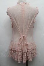 画像2: PINK HOUSE / ドットチュールレースベスト F ピンク S-26-03-17-033-LO-BL-SZ-ZS (2)