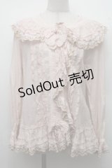 PINK HOUSE / ドイリーレース使いブラウス F ピンク S-26-03-17-035-LO-BL-SZ-ZS