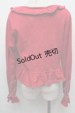 画像2: PINK HOUSE / フリルニットカーディガン  赤 S-26-03-17-037-LO-TO-AS-ZS