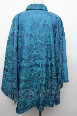 画像2: Deorart / GOTH CHINA　ワイド五分袖　チャイナシャツ  ブルー S-26-03-19-030-PU-TO-AS-ZS