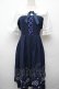画像1: Amavel / あじさいと雨露のワンピース  紺 S-26-03-19-033-CA-OP-AS-ZS (1)