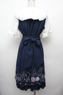 画像2: Amavel / あじさいと雨露のワンピース  紺 S-26-03-19-033-CA-OP-AS-ZS