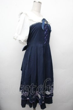 画像3: Amavel / あじさいと雨露のワンピース  紺 S-26-03-19-033-CA-OP-AS-ZS