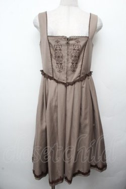 画像1: axes femme / アンティーク刺繍入りワンピース  ブラウン S-26-03-19-036-AX-OP-HR-ZS