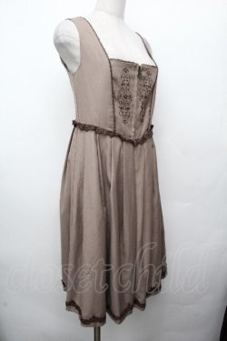 画像3: axes femme / アンティーク刺繍入りワンピース  ブラウン S-26-03-19-036-AX-OP-HR-ZS