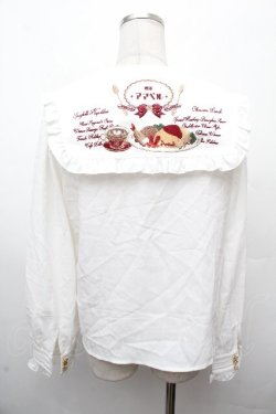 画像2: Amavel / 長袖フリルブラウス  白 S-26-03-19-005-CA-BL-AS-ZS