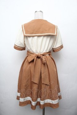 画像2: Amavel / Message Ribbonセーラーワンピース  からし S-26-03-19-045-CA-OP-AS-ZS