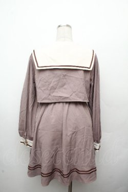 画像2: Amavel / ストライプセーラーワンピース  ベージュ S-26-03-19-046-CA-OP-AS-ZS