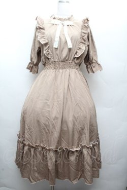 画像1: m petit by misako / NINA'SコラボAMハイショクメローワンピース L ベージュ S-26-03-19-047-LO-OP-AS-ZS