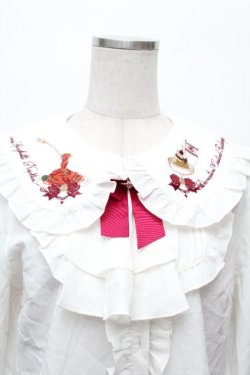 画像4: Amavel / 長袖フリルブラウス  白 S-26-03-19-005-CA-BL-AS-ZS