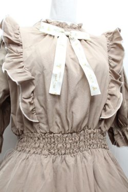 画像2: m petit by misako / NINA'SコラボAMハイショクメローワンピース L ベージュ S-26-03-19-047-LO-OP-AS-ZS