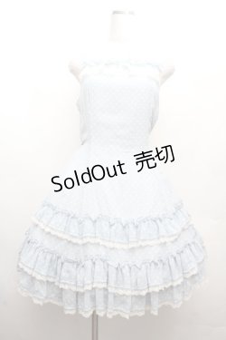 画像1: Innocent World / ドットジャガードジャンパースカート  サックス S-26-03-19-050-IW-OP-AS-ZS