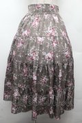 axes femme / ブーケ柄スカート  カーキ S-26-03-19-053-AX-SK-HR-ZS