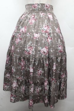 画像1: axes femme / ブーケ柄スカート  カーキ S-26-03-19-053-AX-SK-HR-ZS