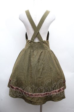 画像4: Amavel / ロゴリボンストライプサス付きスカート  黒 S-26-03-19-054-CA-SK-AS-ZS