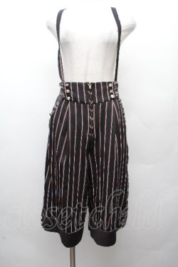 画像1: axes femme POETIQUE / サス付ハーフワイドパンツ  黒 S-26-03-19-058-AX-PA-HR-ZS