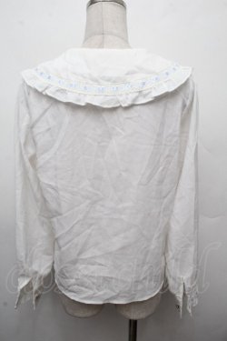 画像2: Amavel / リバーシブルクロスタイブラウス  白 S-26-03-19-007-CA-BL-AS-ZS