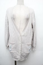 画像1: Amavel / ハート透かしあみロングカーディガン  グレー S-26-03-19-011-CA-TO-AS-ZT548 (1)