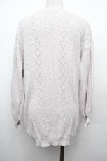 画像2: Amavel / ハート透かしあみロングカーディガン  グレー S-26-03-19-011-CA-TO-AS-ZT548 (2)