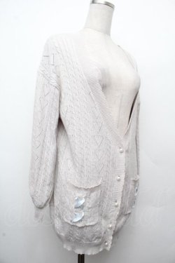 画像3: Amavel / ハート透かしあみロングカーディガン  グレー S-26-03-19-011-CA-TO-AS-ZS