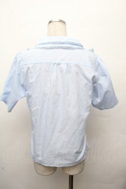 画像2: Fi.n.t / ダブル衿フリルブラウス  サックス S-26-03-19-016-CA-BL-AS-ZS