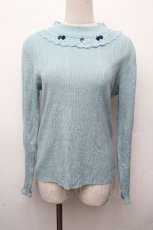 画像1: axes femme / バラボトルネックニットプルオーバー  グリーン S-26-03-19-017-AX-TO-AS-ZT654 (1)