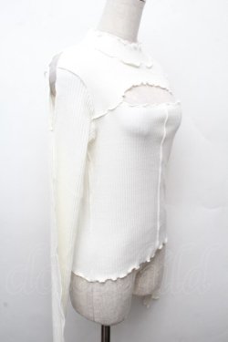 画像4: lilLilly / デコルテカットリブカットソー  オフ S-26-03-19-002-LO-TO-HR-ZS