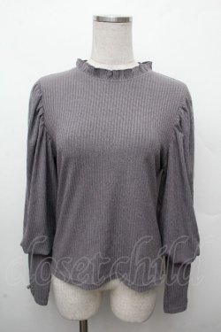 画像1: Amavel / リブトップス  グレー S-26-03-19-020-CA-TO-AS-ZS