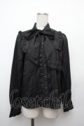 Amavel / リボンラインブラウス  黒 S-26-03-19-022-CA-BL-AS-ZS
