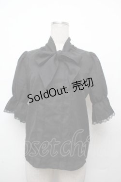 画像1: Amavel / タイ付ブラウス  黒 S-26-03-19-023-CA-BL-AS-ZS