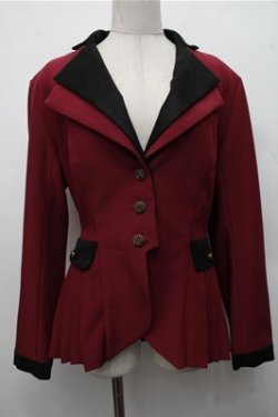 画像1: FoxTrot / プリーツジャケット  ワイン S-26-03-21-036-LO-JA-AS-ZS