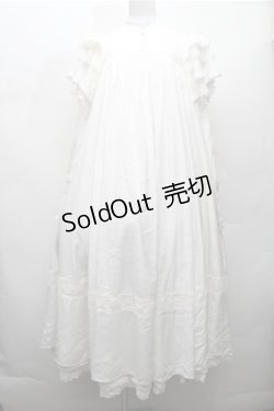 画像1: Hoshibako Works / リリアンヌ姉妹ワンピース(ロング丈)  白 S-26-03-21-041-LO-OP-AS-ZS
