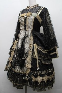 画像3: 中国ロリータ / ジャガードドレス  黒 S-26-03-21-048-LO-OP-AS-ZS