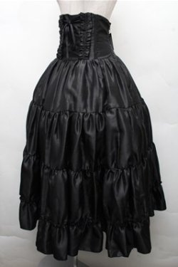 画像3: ATELIER PIERROT / Long Corset Skirt  黒 S-26-03-21-057-EL-SK-AS-ZS
